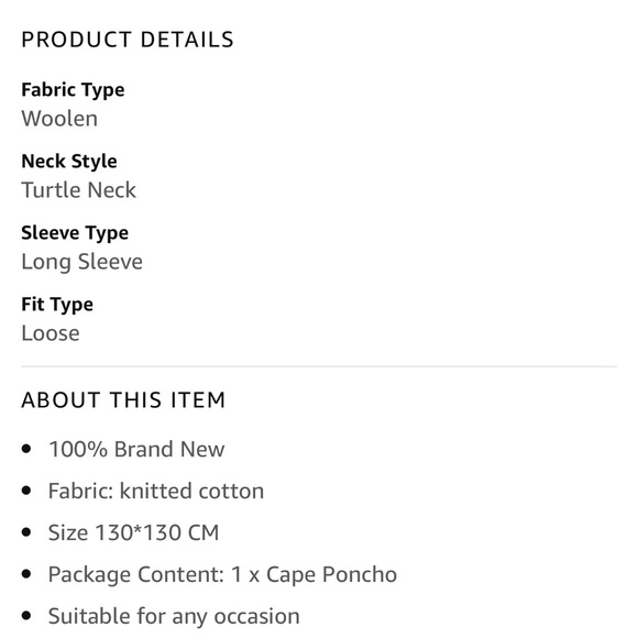 Cowl Neck Poncho - Picture 6 of 6